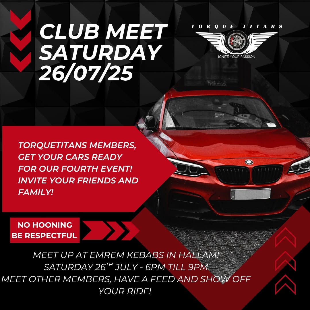 Club Meet — car meet in Melbourne, VIC on Saturday 26 July 2025