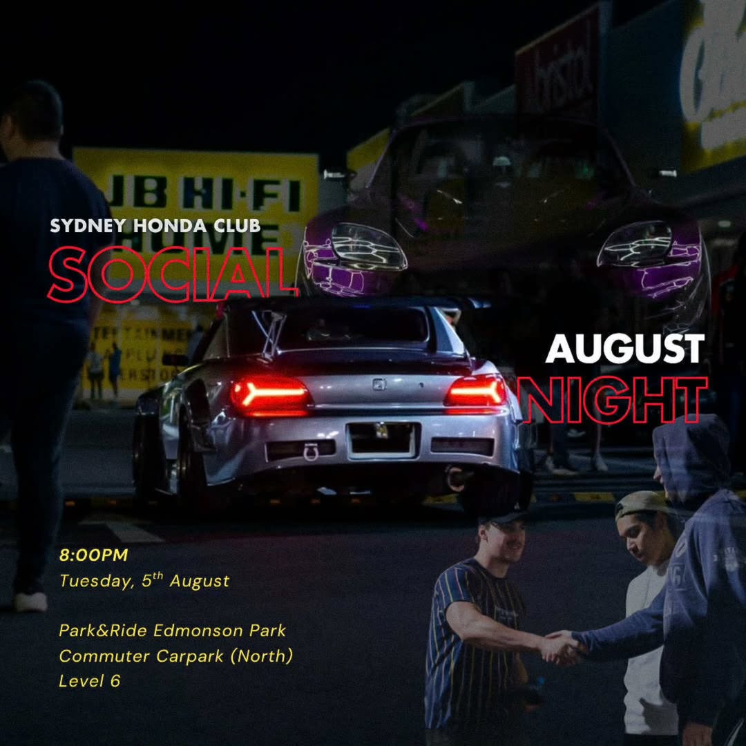 August Social Night — car meet in Sydney, NSW on Tuesday 5 August 2025