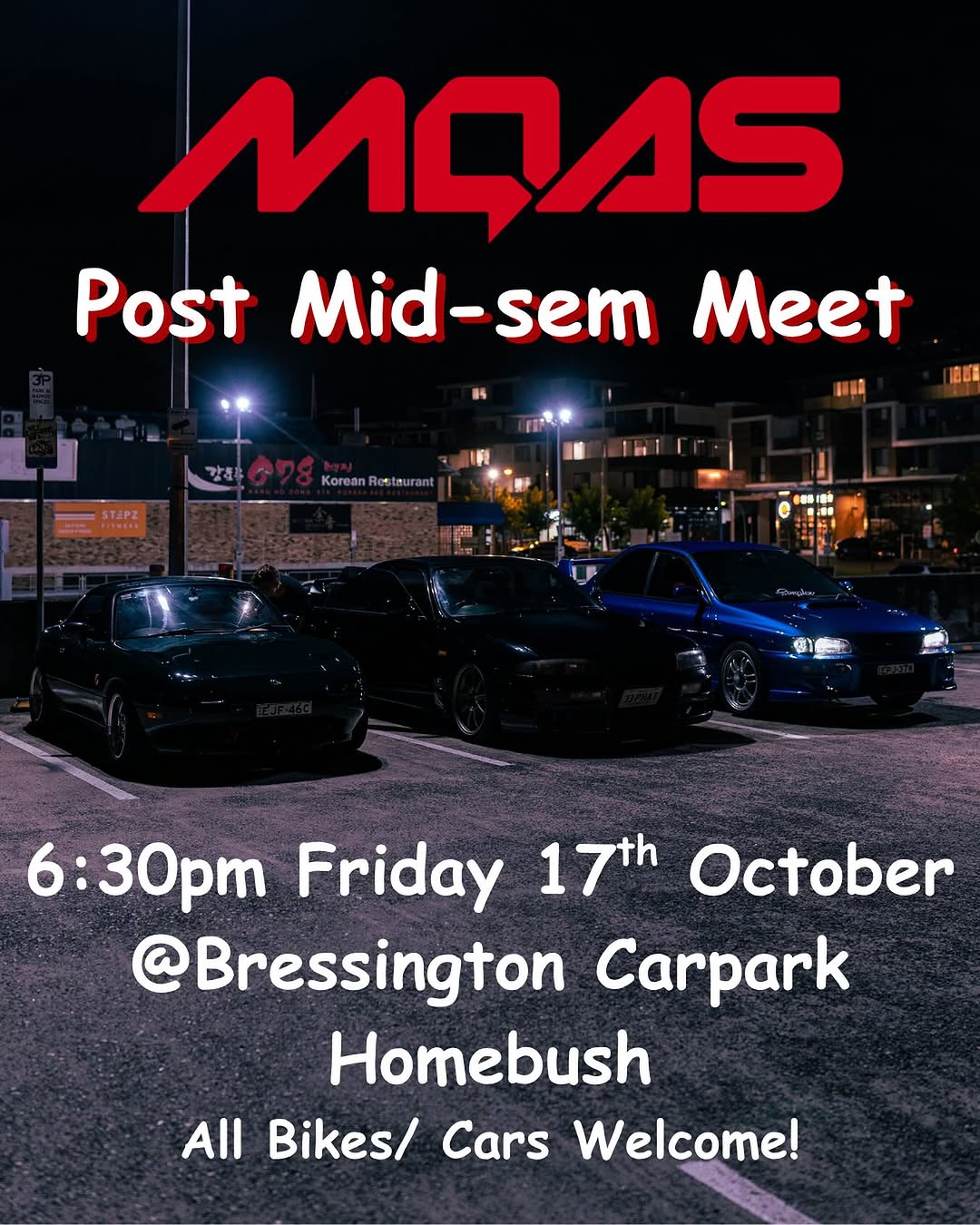 Post Mid-sem Meet — car meet in Sydney, NSW on Friday 17 October 2025