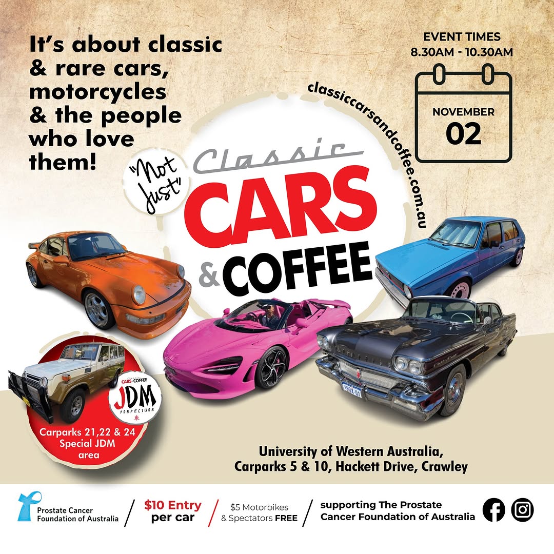 Classic Cars & Coffee — car meet in Perth, WA on Sunday 2 November 2025