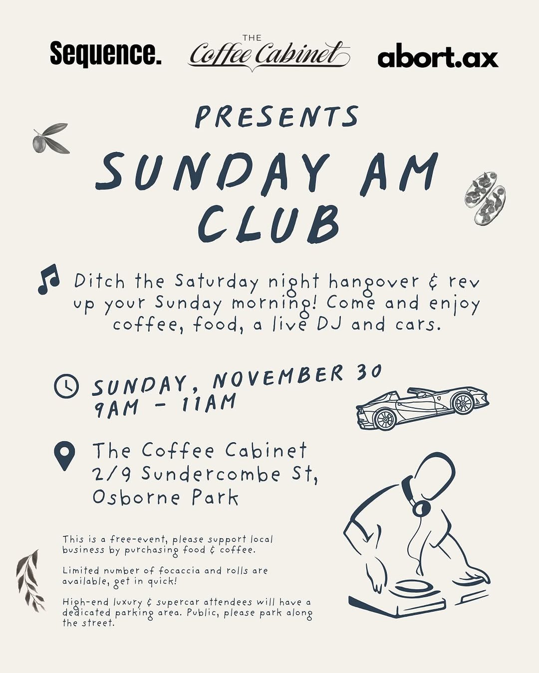 Sunday AM Club #3 — car meet in Perth, WA on Sunday 30 November 2025