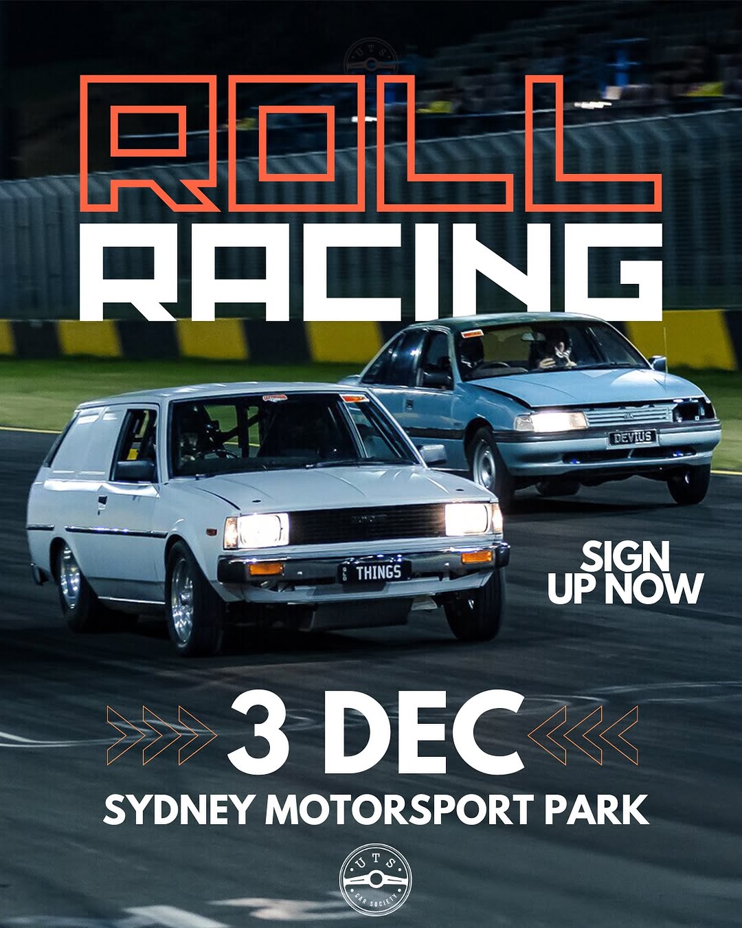 Roll Racing — track day in Sydney, NSW on Wednesday 3 December 2025