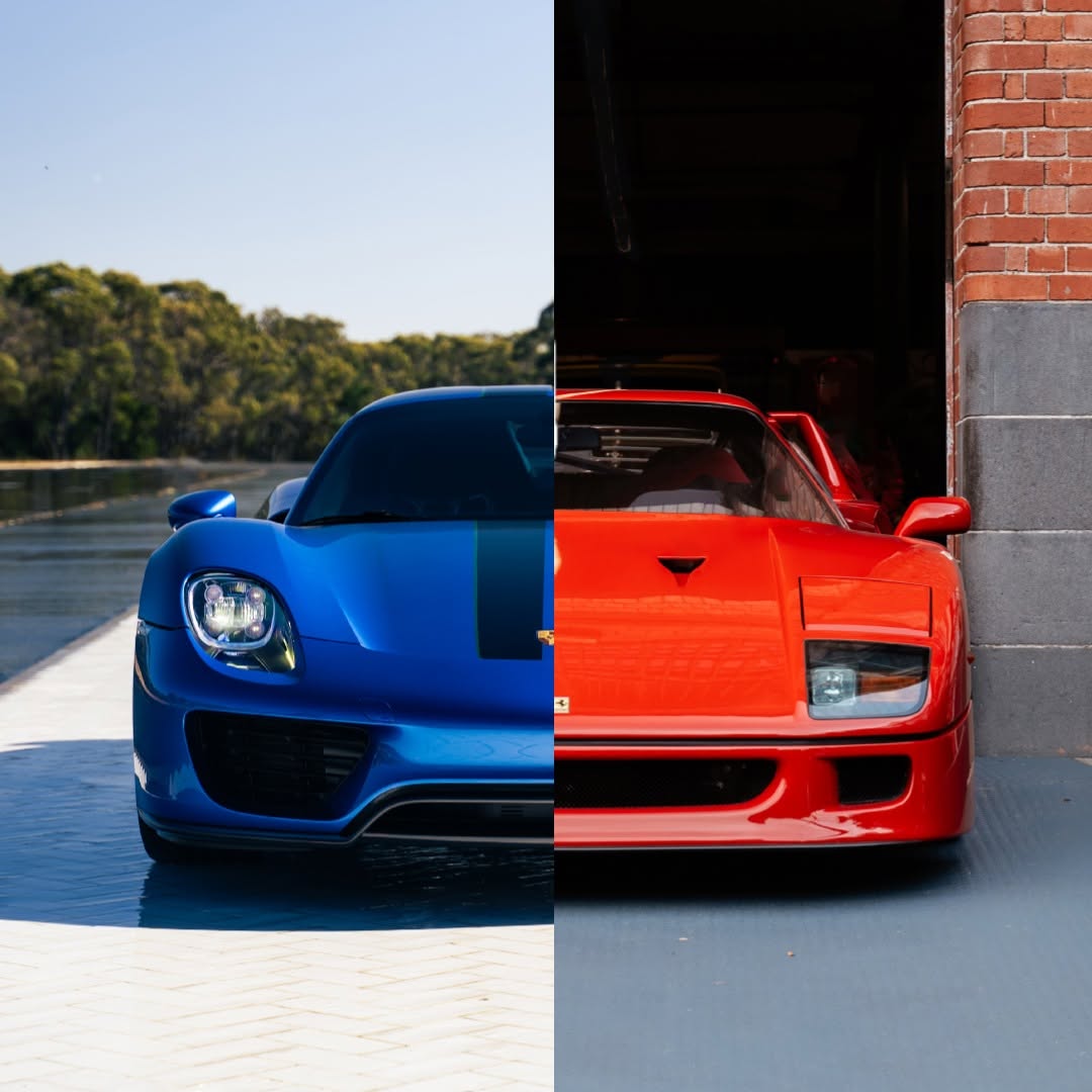 Porsche V Ferrari — car meet in Melbourne, VIC on Saturday 15 November 2025