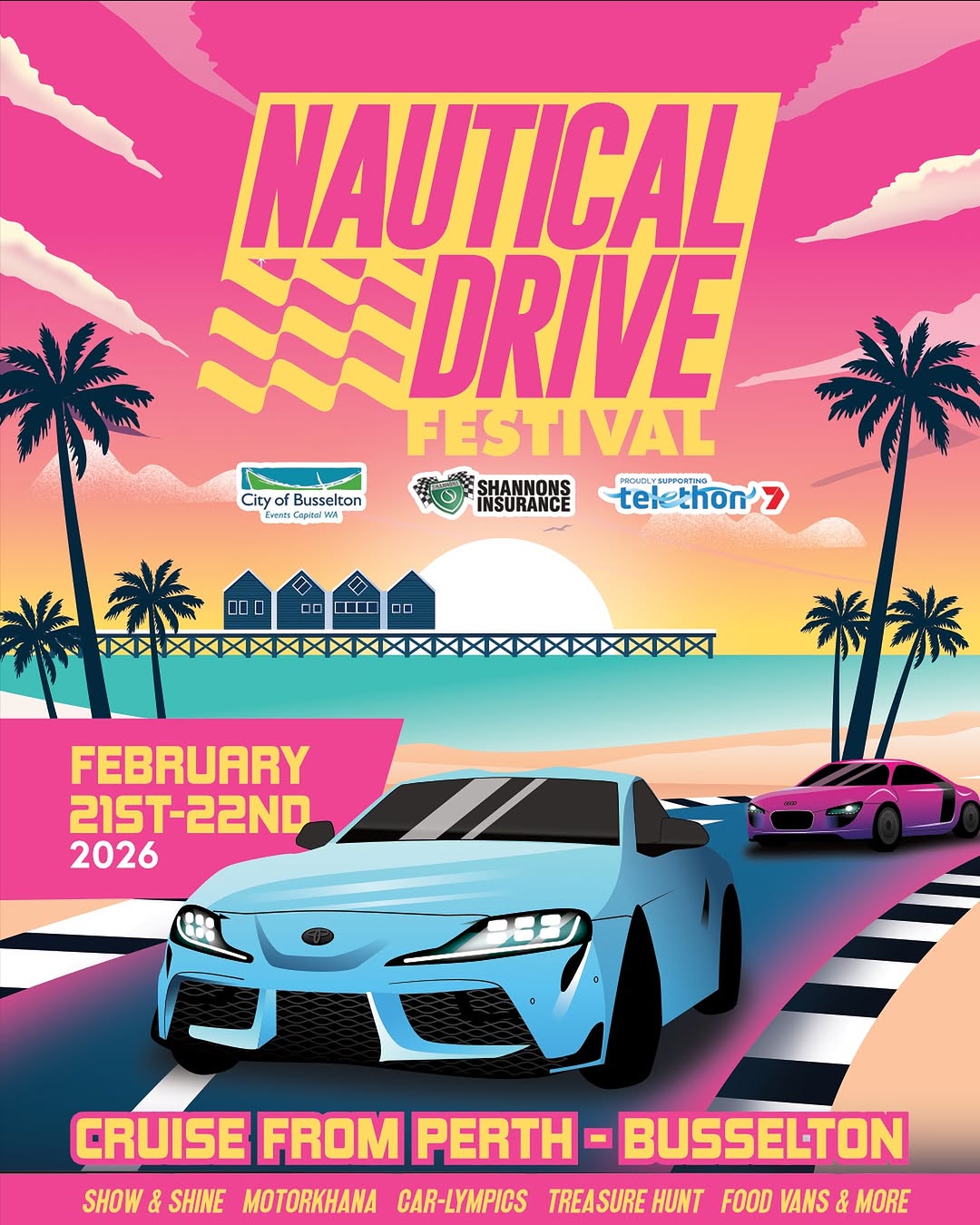 Nautical Drive Festival — JDM car meet in Perth, WA on Saturday 21 February 2026