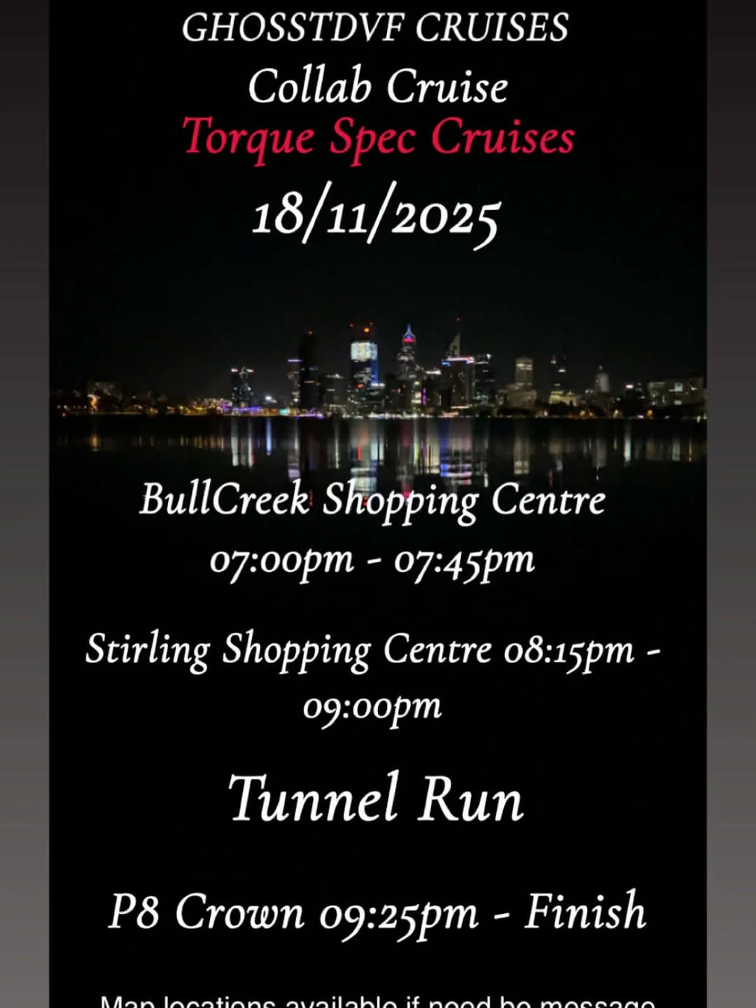 Collab Cruise — car meet in Perth, WA on Tuesday 18 November 2025