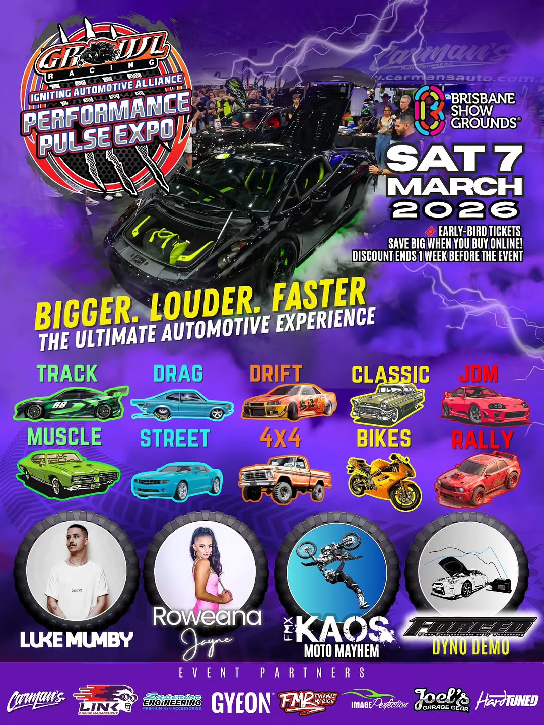 Performance Pulse Expo — car meet in Brisbane, QLD on Saturday 7 March 2026