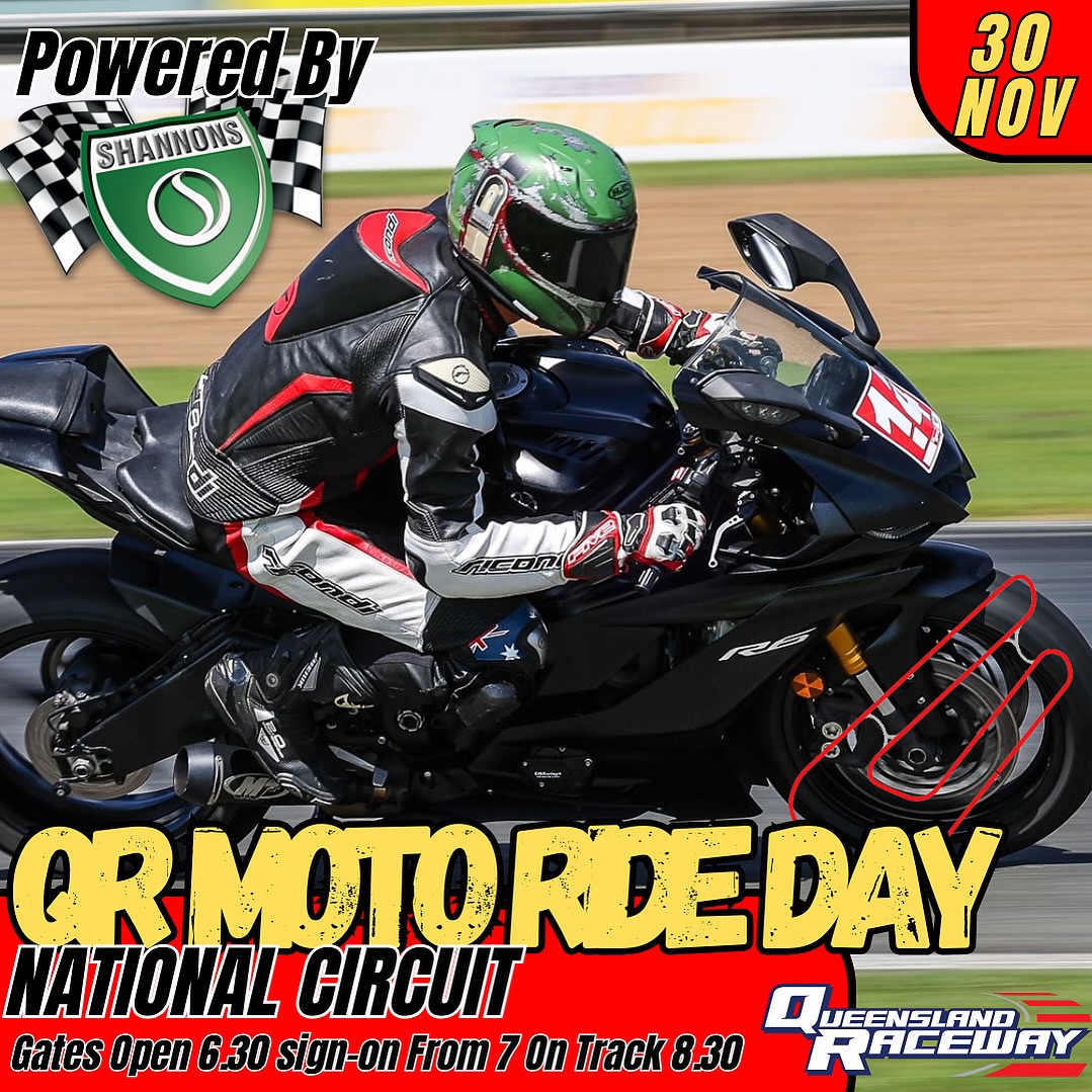 QR Moto Ride Day — track day in Brisbane, QLD on Sunday 30 November 2025