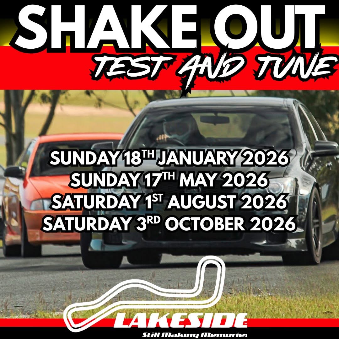 Shake Out Test and Tune — track day in Brisbane, QLD on Sunday 18 January 2026
