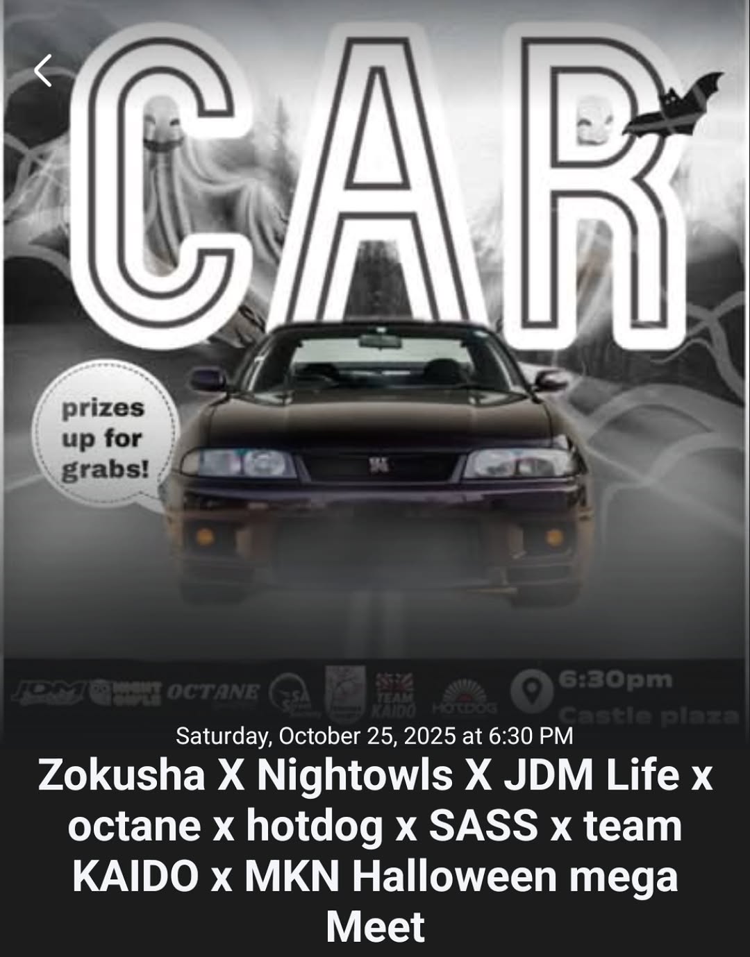 Halloween Mega Meet — car meet in Adelaide, SA on Saturday 25 October 2025