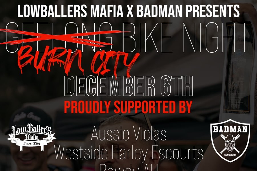 BURN CITY BIKE NIGHT – THE TAKEOVER — car meet in Melbourne, VIC on Saturday 6 December 2025