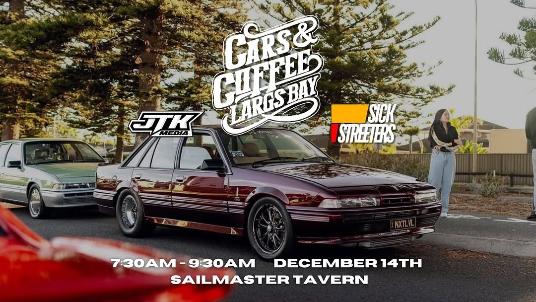 Cars & Coffee Largs Bay — Muscle car meet in Adelaide, SA on Sunday 14 December 2025