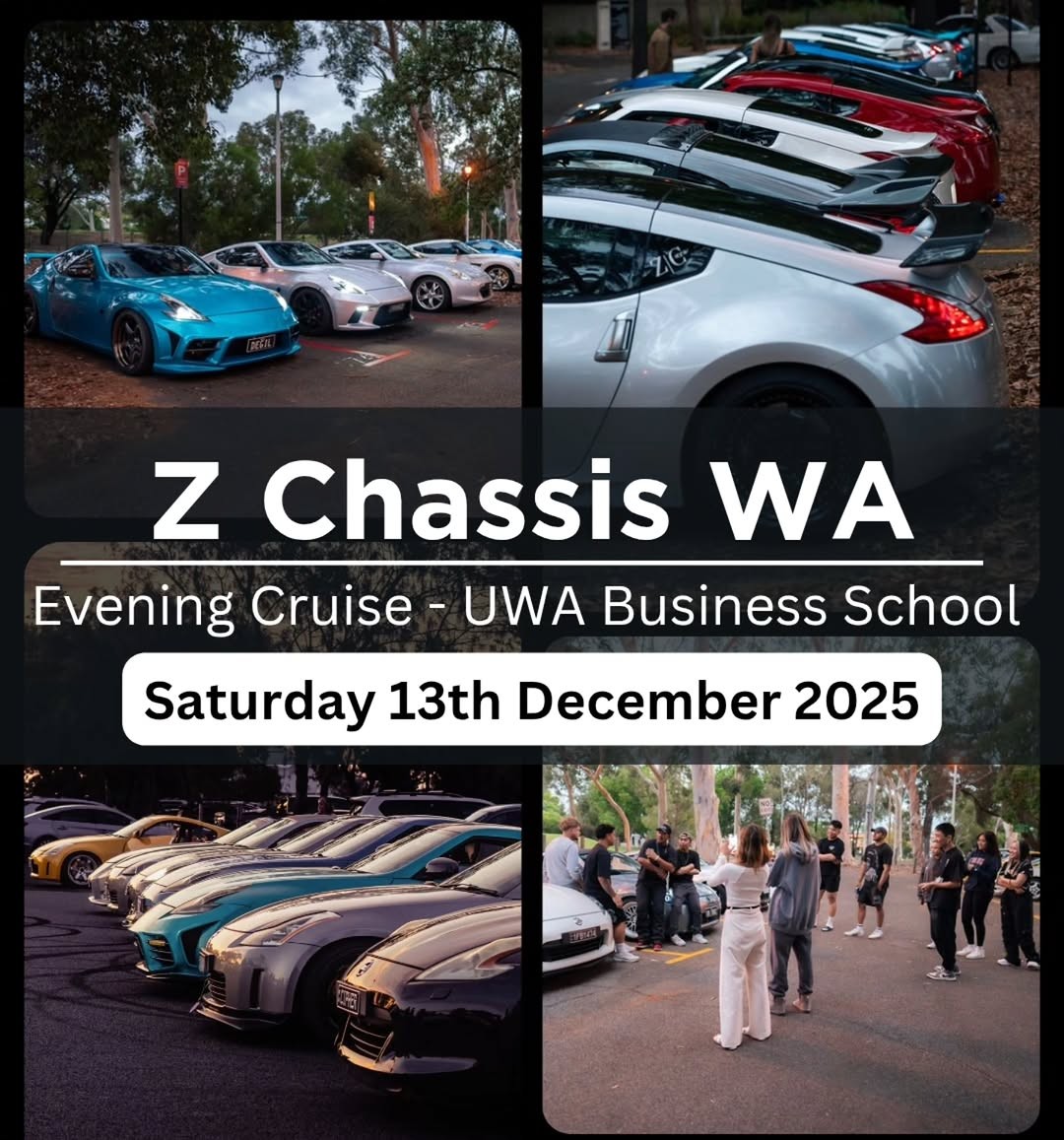 Z Chassis WA Evening Cruise — JDM car meet in Perth, WA on Saturday 13 December 2025