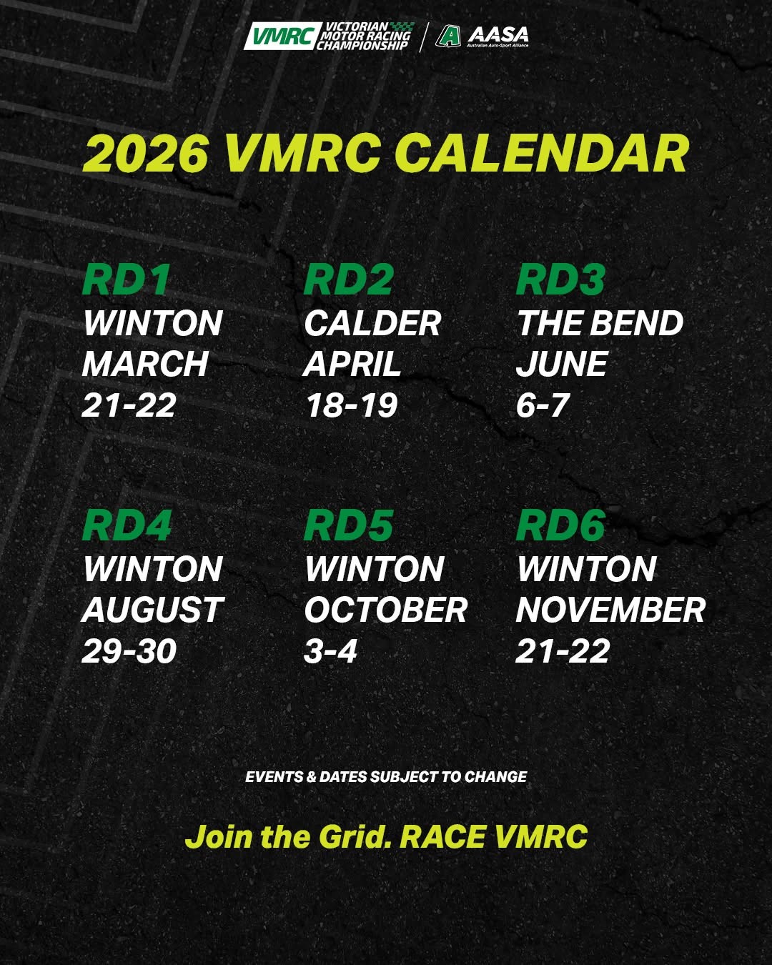 2026 VMRC Calendar - RD1 — Euro/Muscle spectator event in Melbourne, VIC on Saturday 21 March 2026