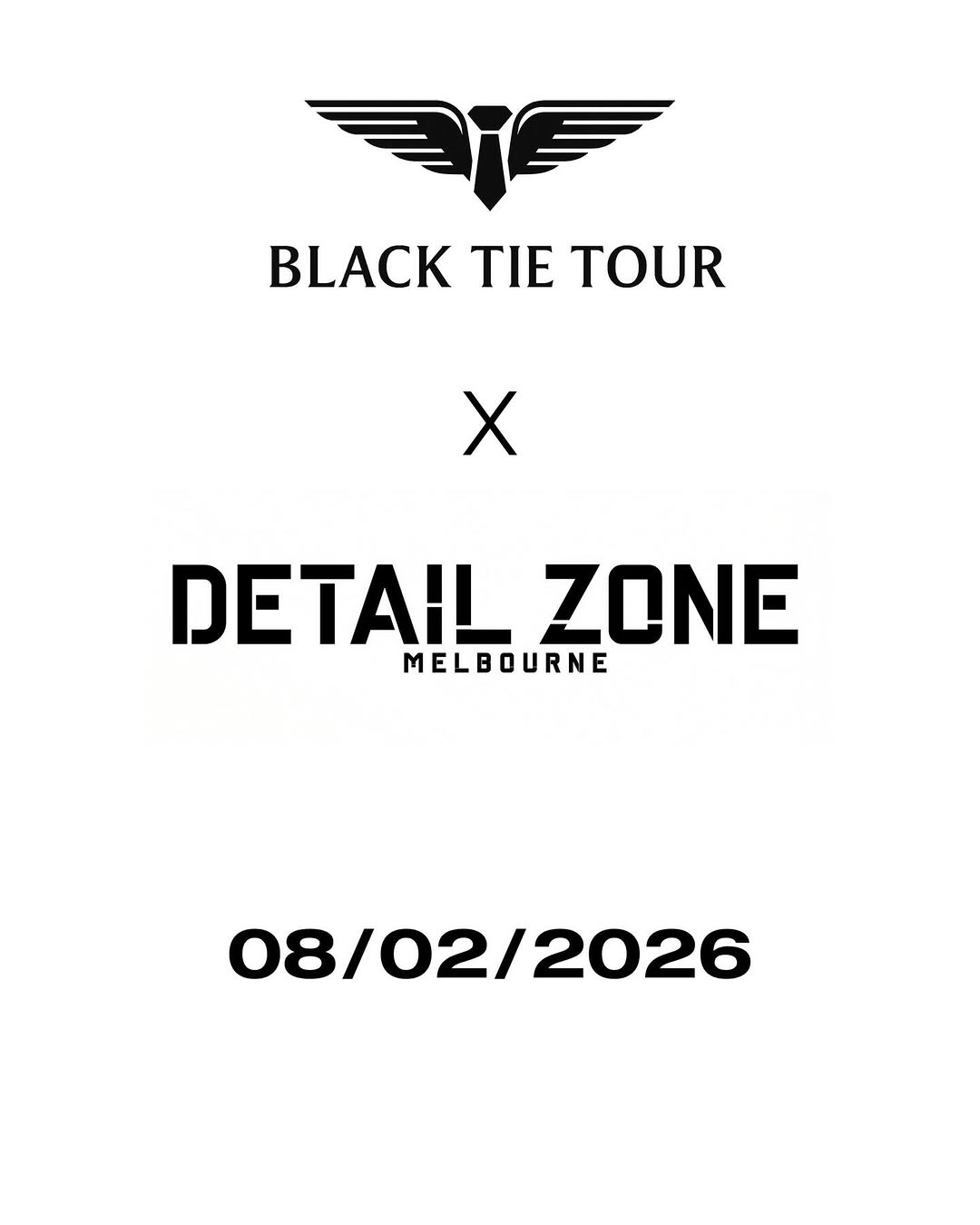 Black Tie Tour x Detail Zone — car meet in Melbourne, VIC on Sunday 8 February 2026