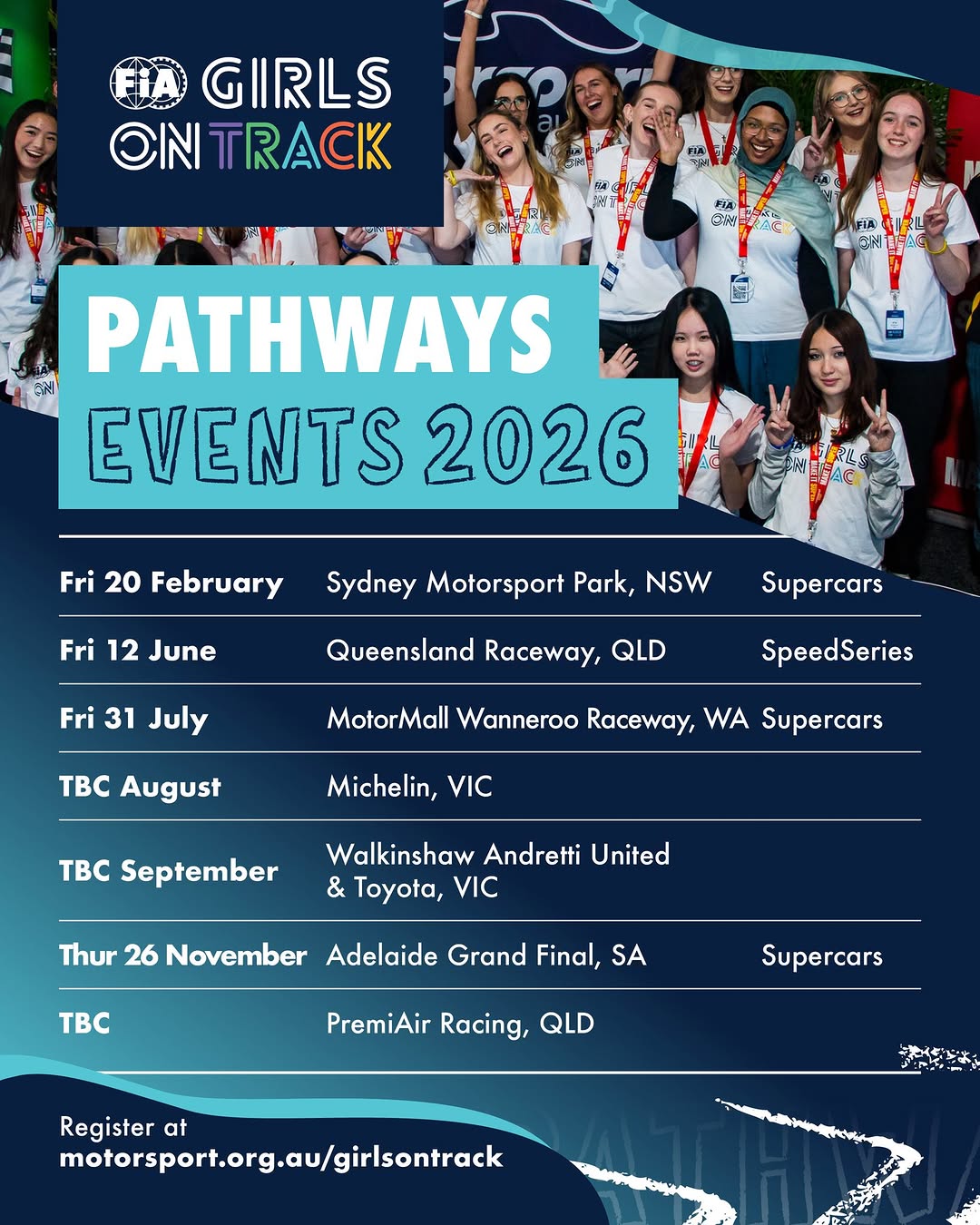 FIA Girls on Track - Pathways Event — Muscle spectator event in Sydney, NSW on Friday 20 February 2026
