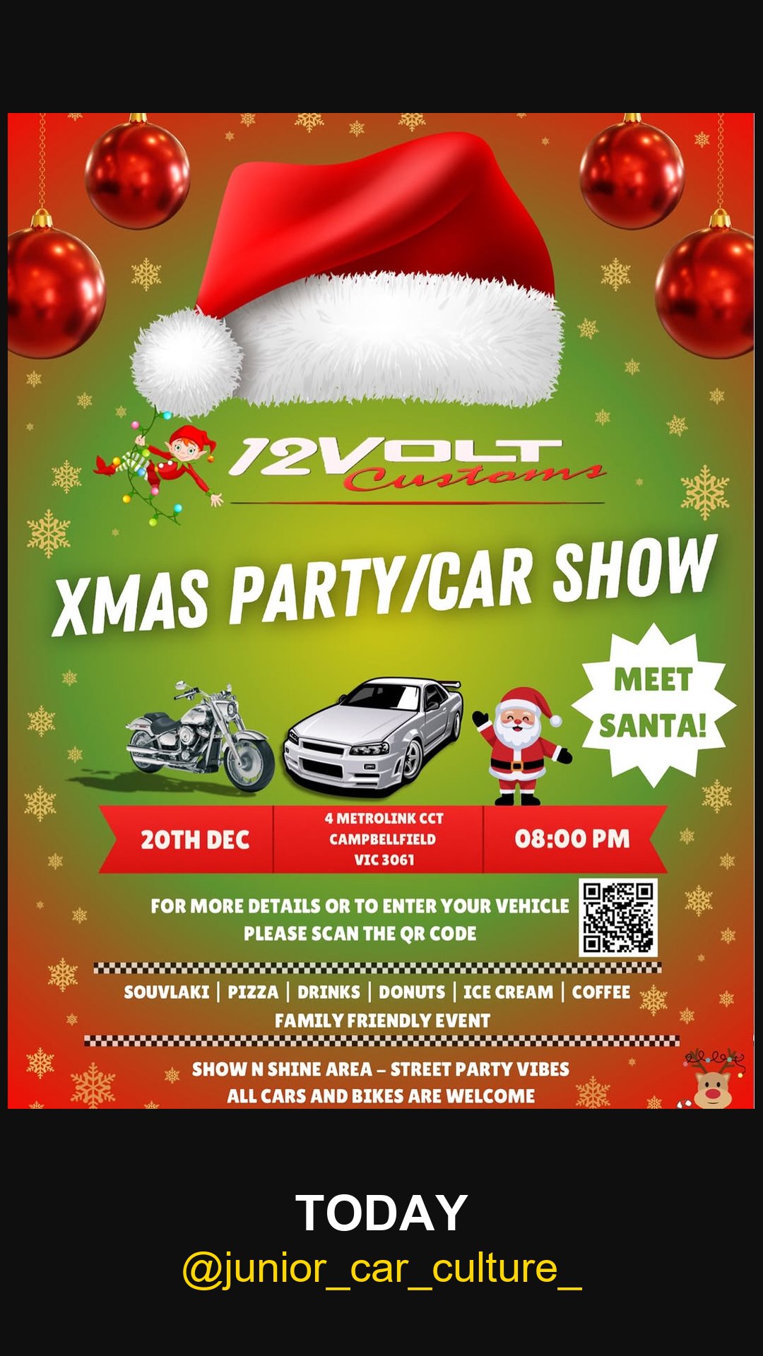 XMAS PARTY/CAR SHOW — car meet in Melbourne, VIC on Saturday 20 December 2025