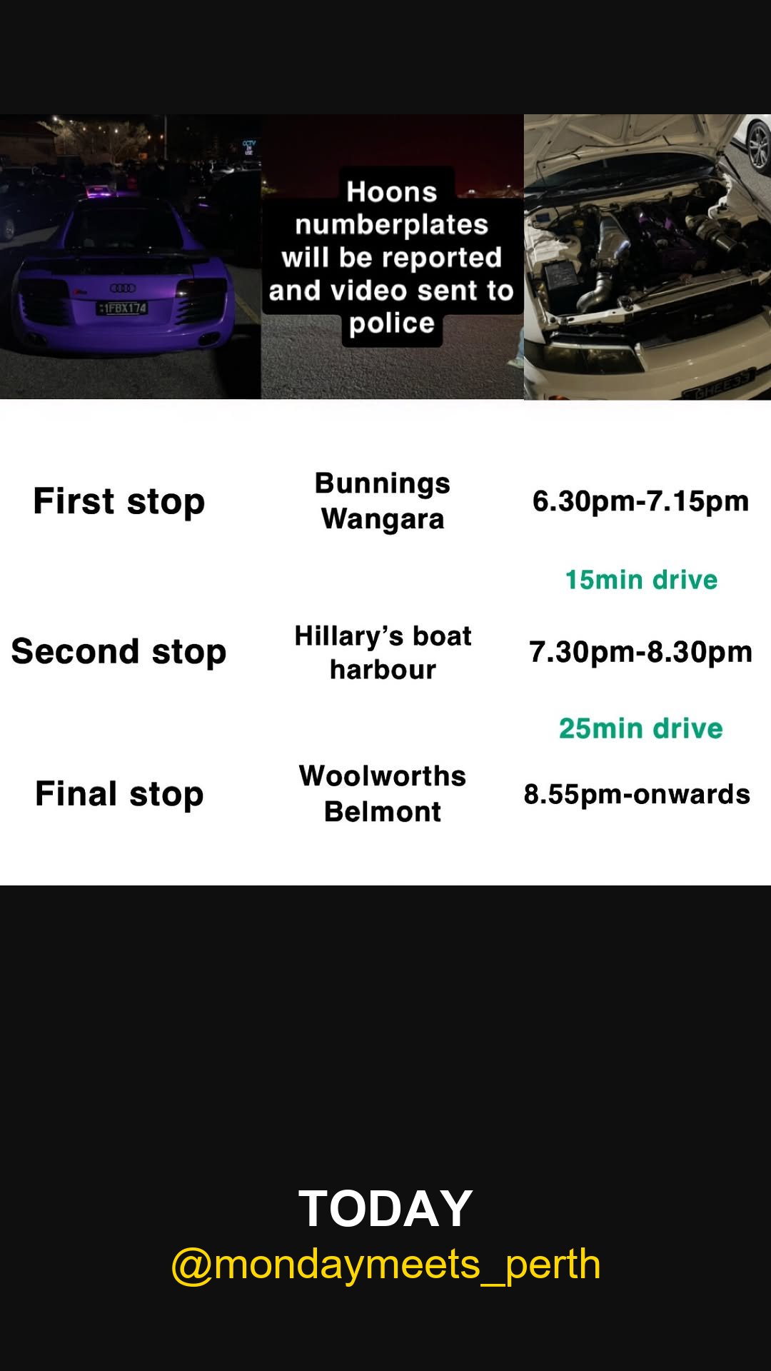 Monday Meet — car meet in Perth, WA on Monday 22 December 2025