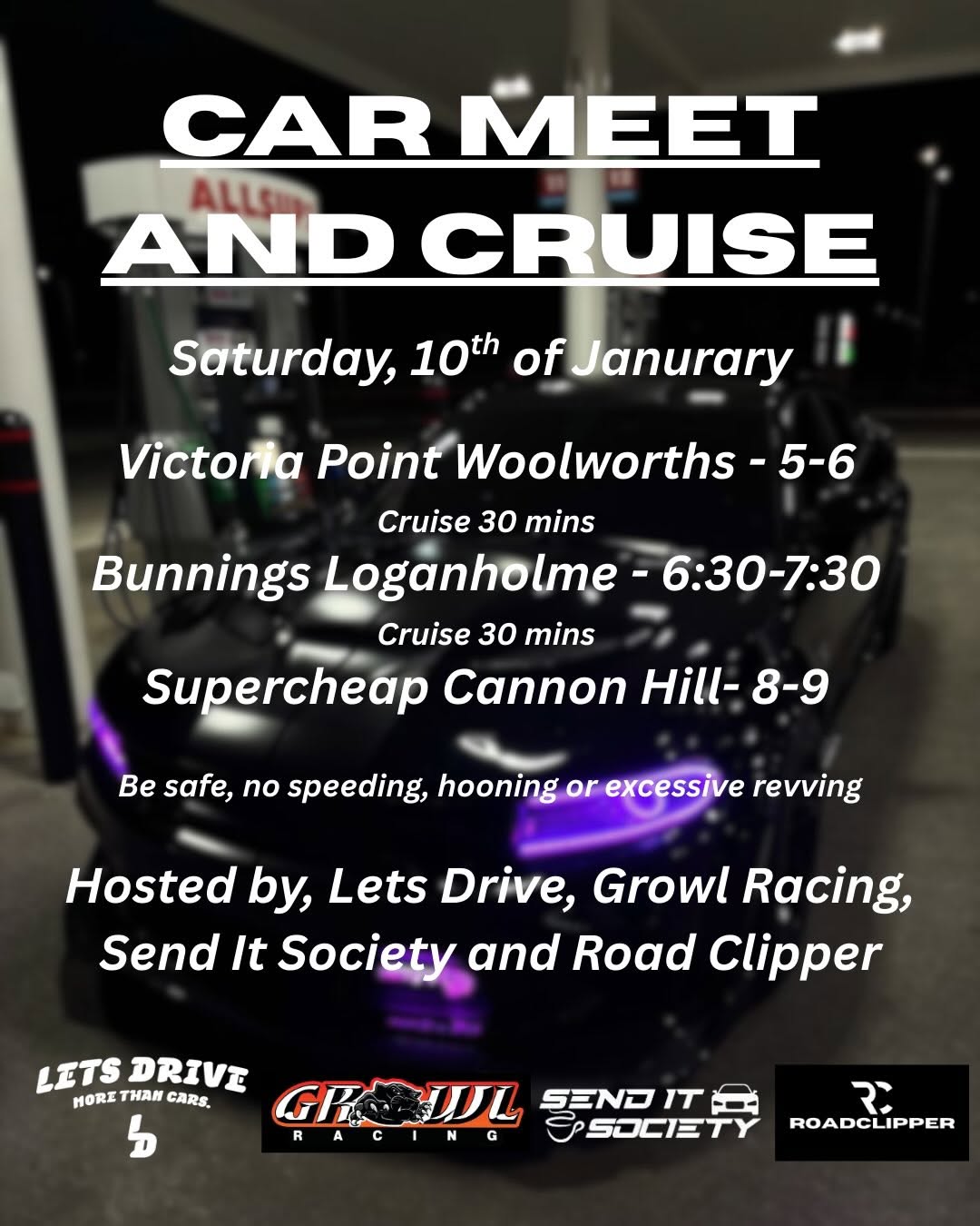 Car Meet and Cruise — car meet in Brisbane, QLD on Saturday 10 January 2026