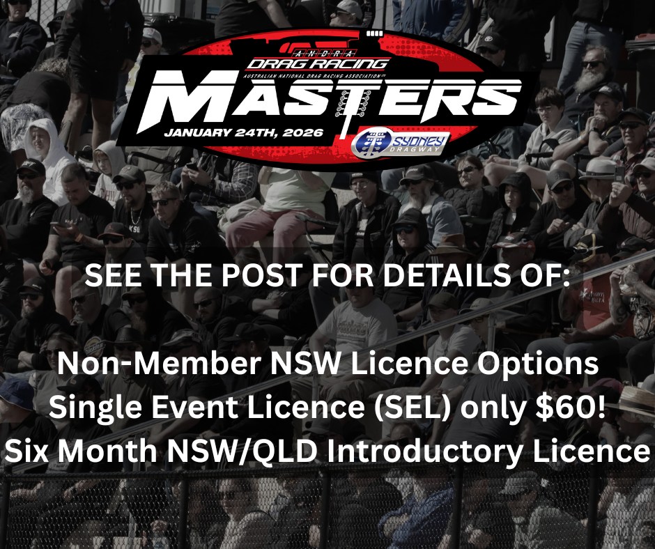ANDRA Drag Racing Masters — track day in Sydney, NSW on Saturday 24 January 2026