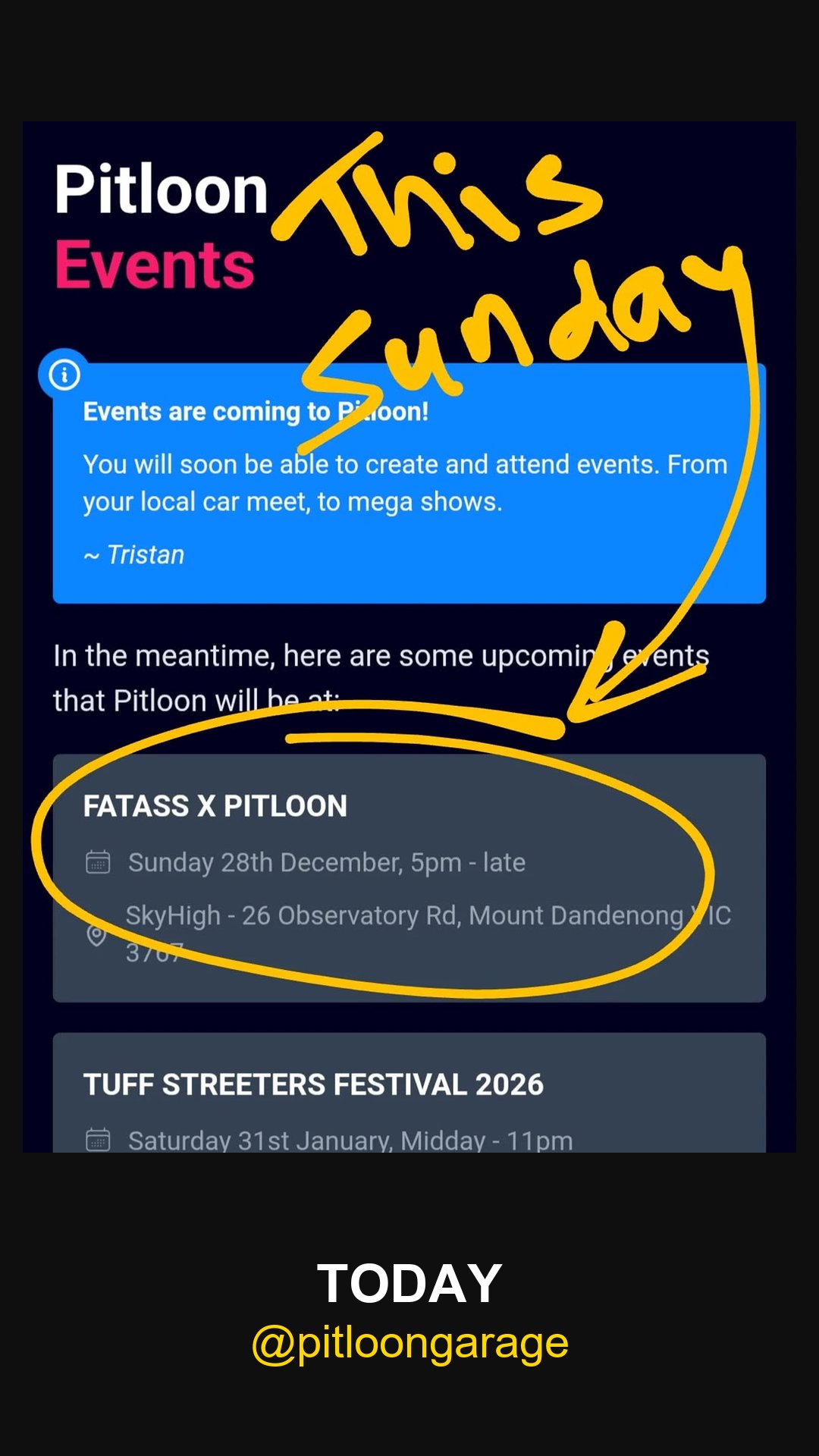 FATASS X PITLOON — car meet in Melbourne, VIC on Sunday 28 December 2025