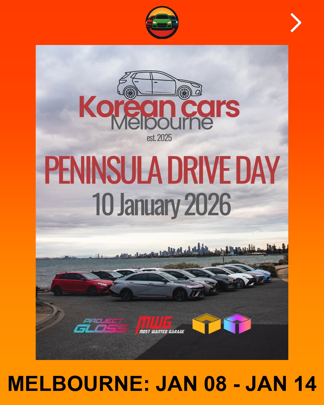 Peninsula Drive Day — car meet in Melbourne, VIC on Saturday 10 January 2026