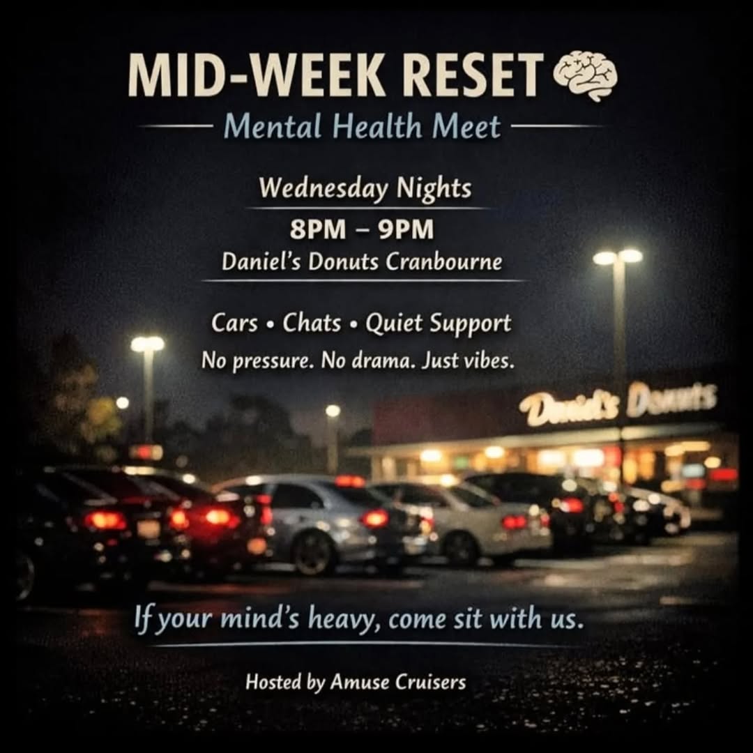 Mid-Week Reset - Mental Health Meet — car meet in Melbourne, VIC on Wednesday 28 January 2026