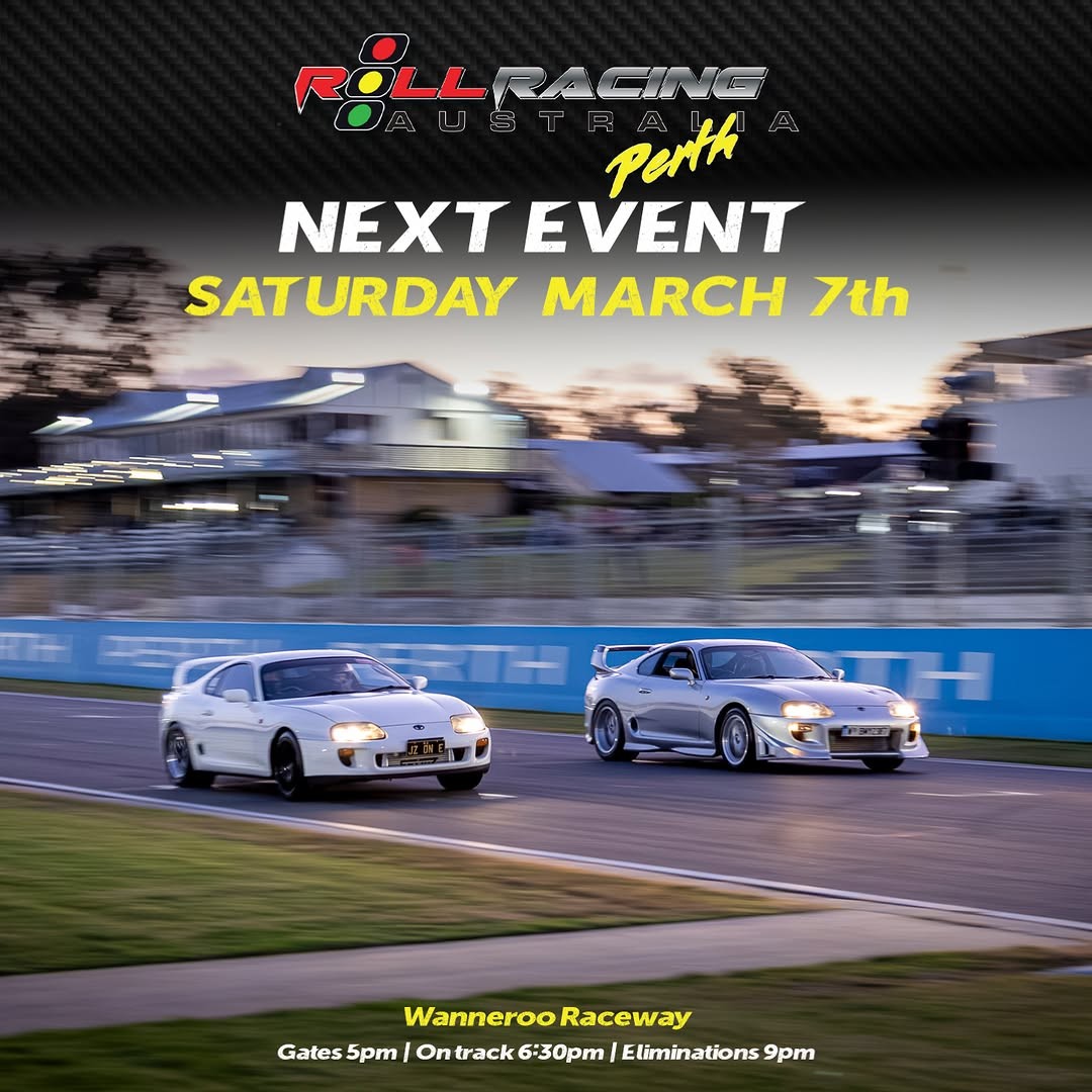 Roll Racing Perth 58 — JDM/Muscle track day in Perth, WA on Saturday 7 March 2026