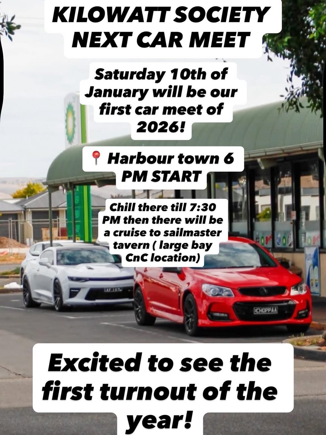 Kilowatt Society Next Car Meet — car meet in Adelaide, SA on Saturday 10 January 2026