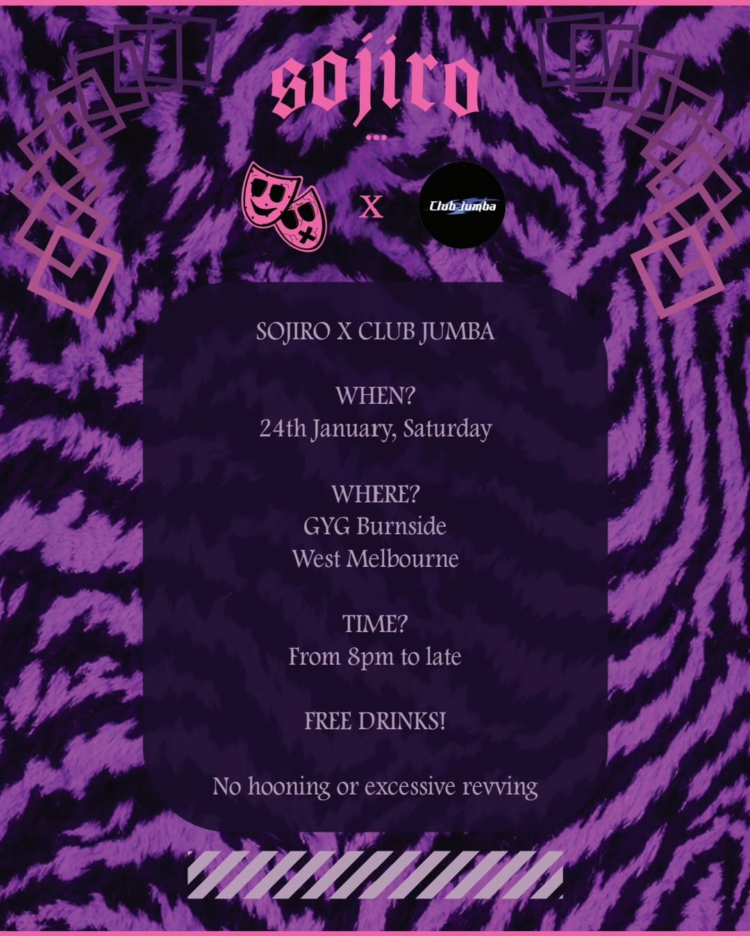 Sojiro x Club Jumba — JDM car meet in Melbourne, VIC on Saturday 24 January 2026
