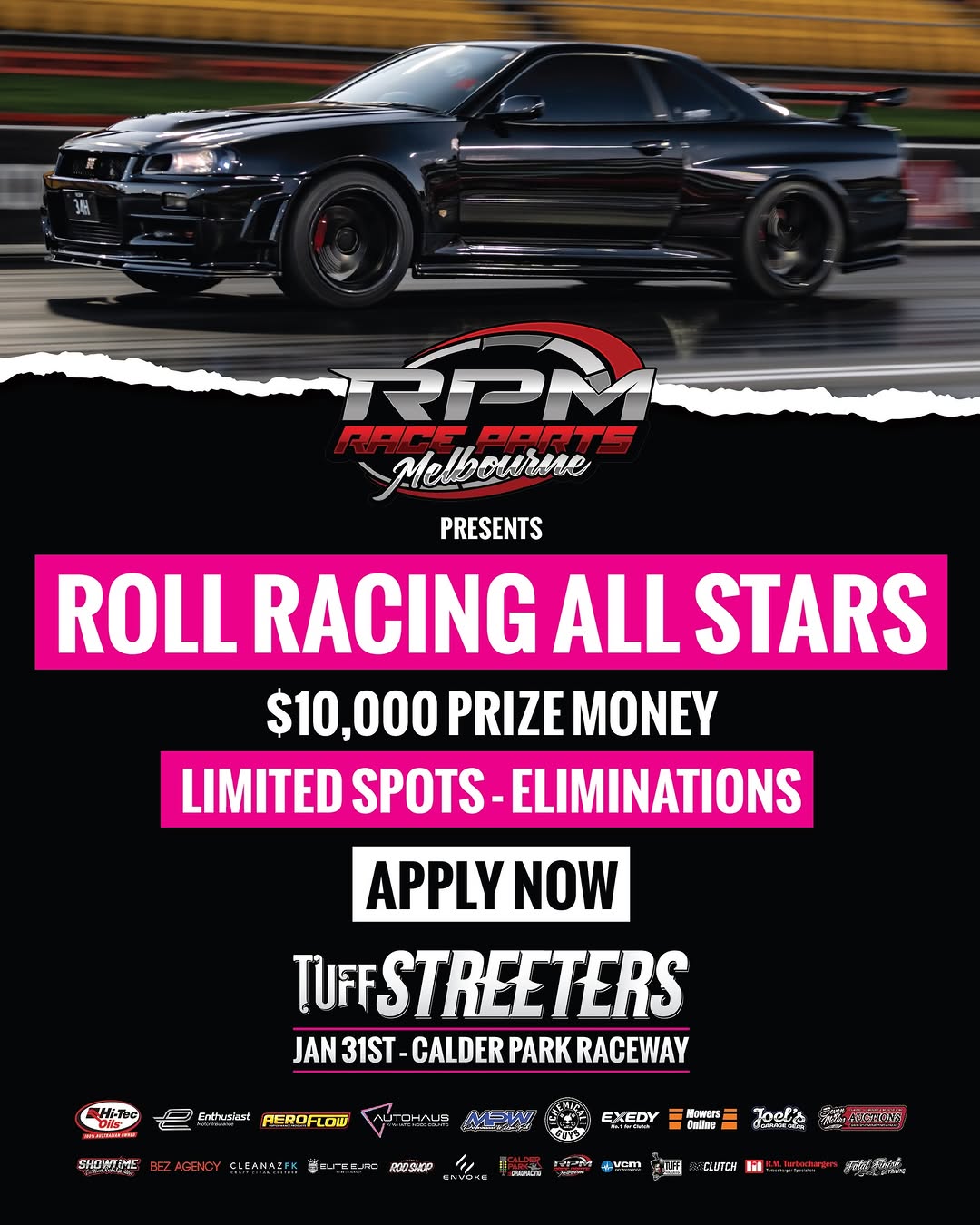 Roll Racing All Stars — track day in Melbourne, VIC on Saturday 31 January 2026