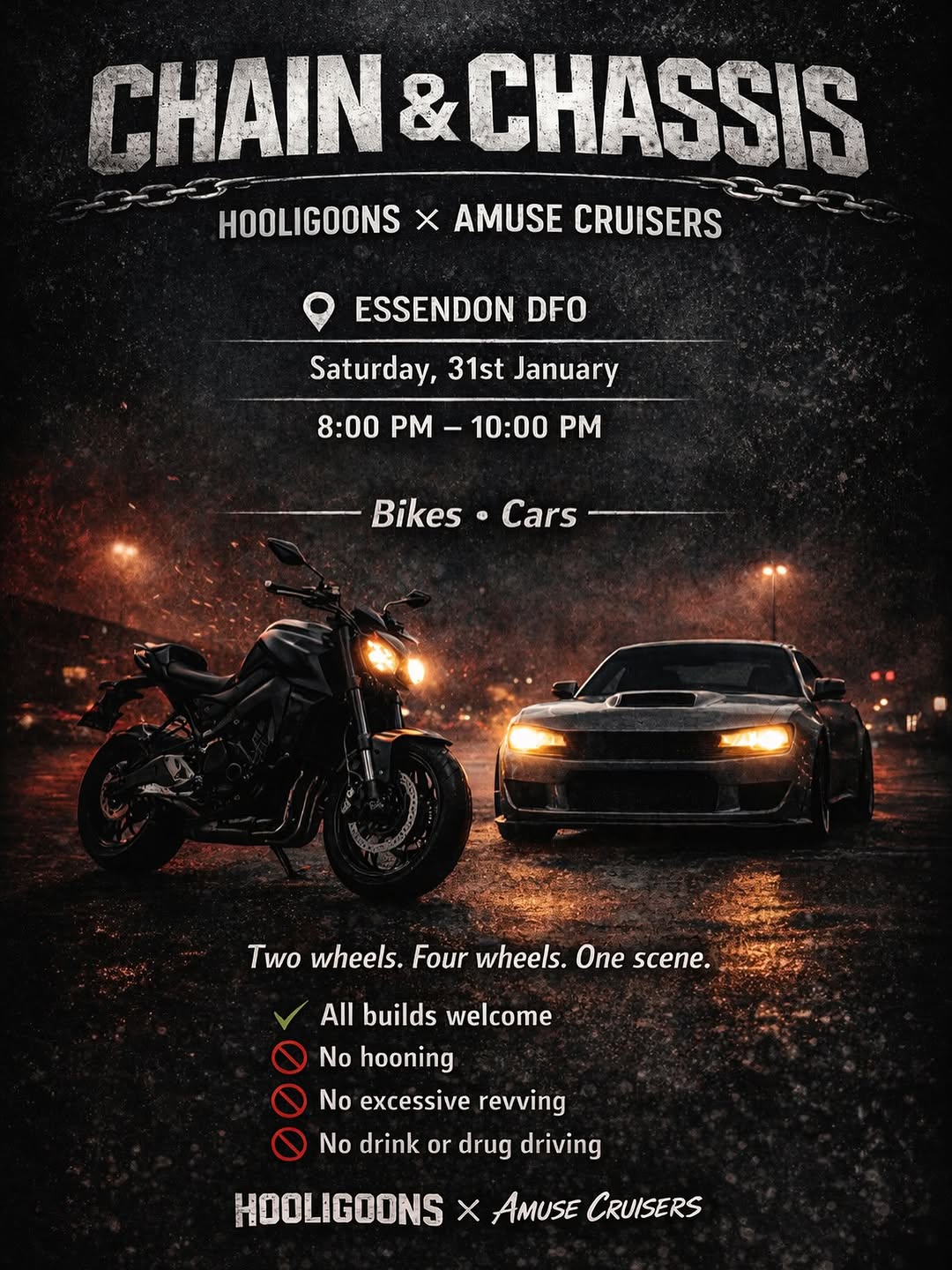 Chain & Chassis — car meet in Melbourne, VIC on Saturday 31 January 2026