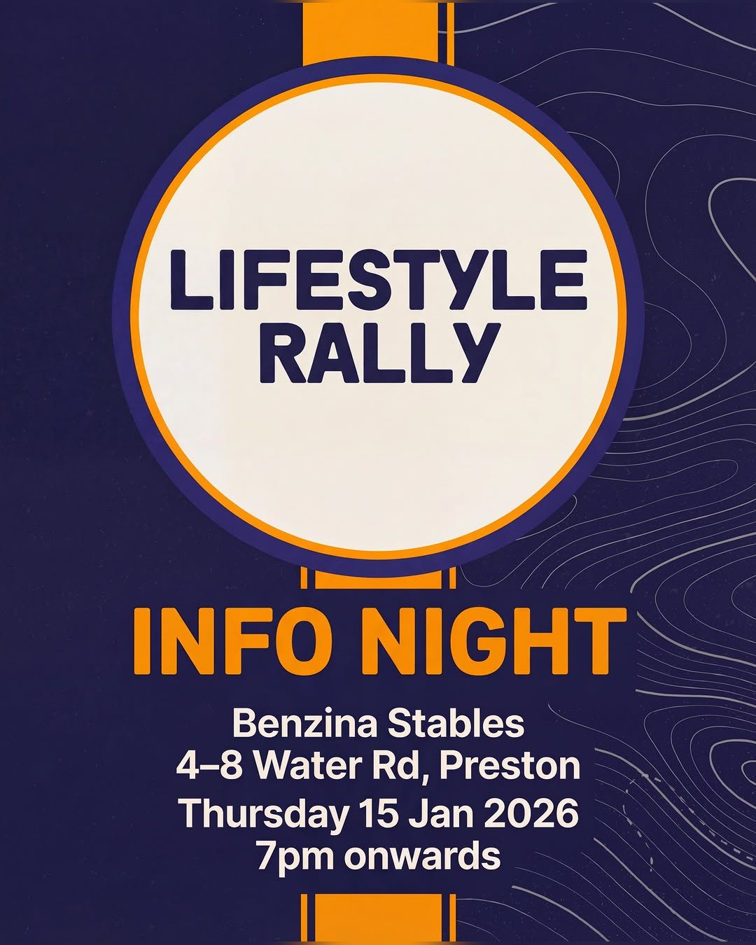 Lifestyle Rally 2026 Info Night — car meet in Melbourne, VIC on Thursday 15 January 2026
