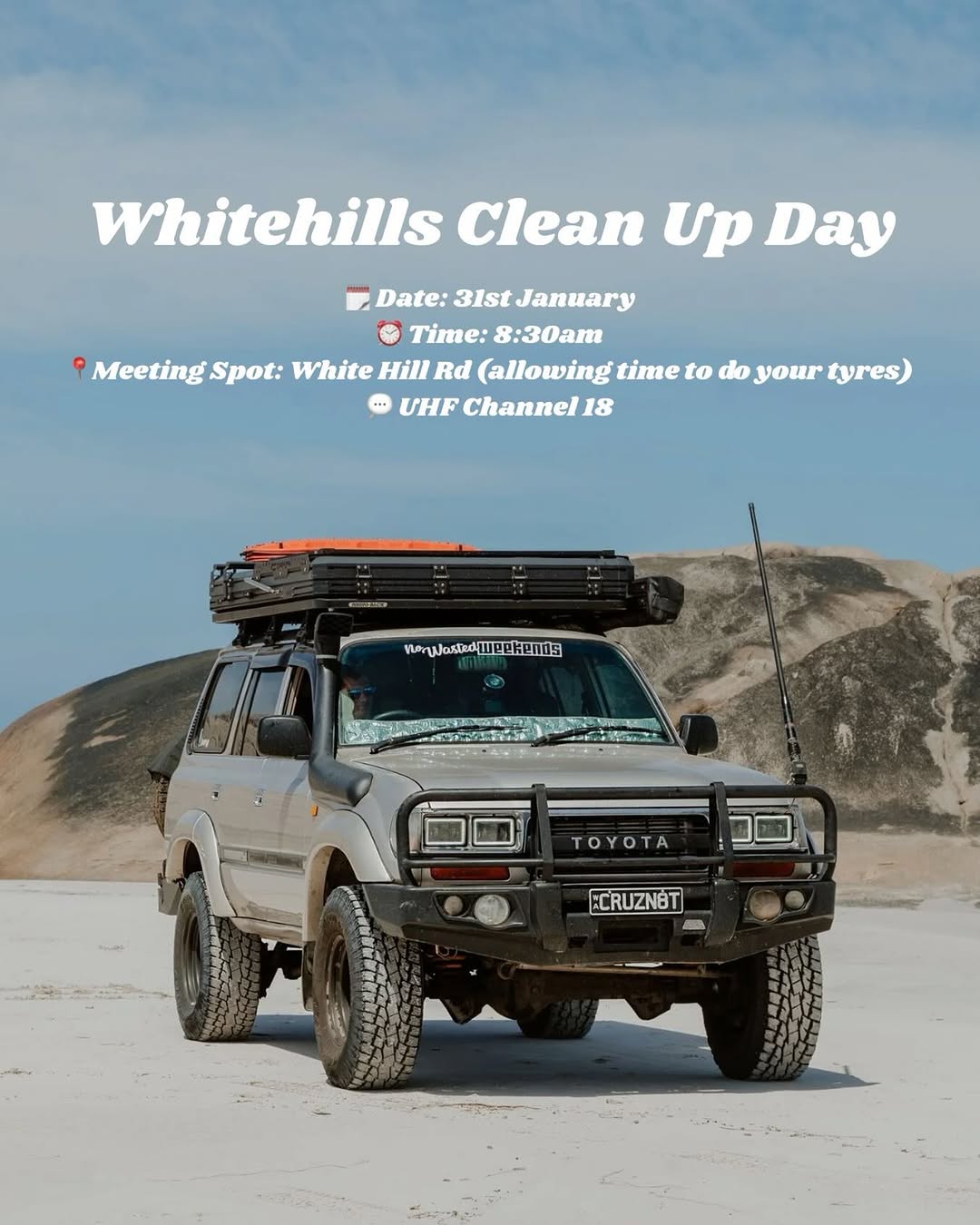 Whitehills Clean Up Day — 4x4 car meet in Perth, WA on Saturday 31 January 2026