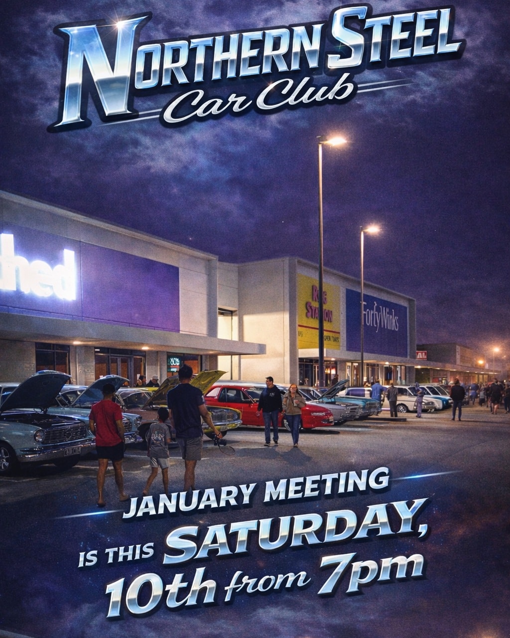January Meeting — car meet in Adelaide, SA on Saturday 10 January 2026