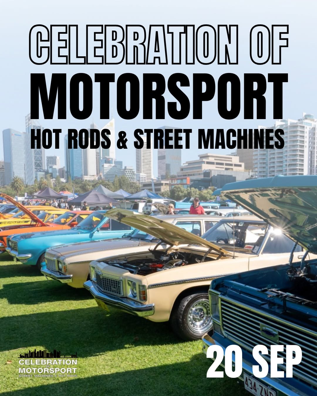 Celebration of Motorsport, Hot Rods & Street Machines — Exotic car meet in Perth, WA on Sunday 20 September 2026