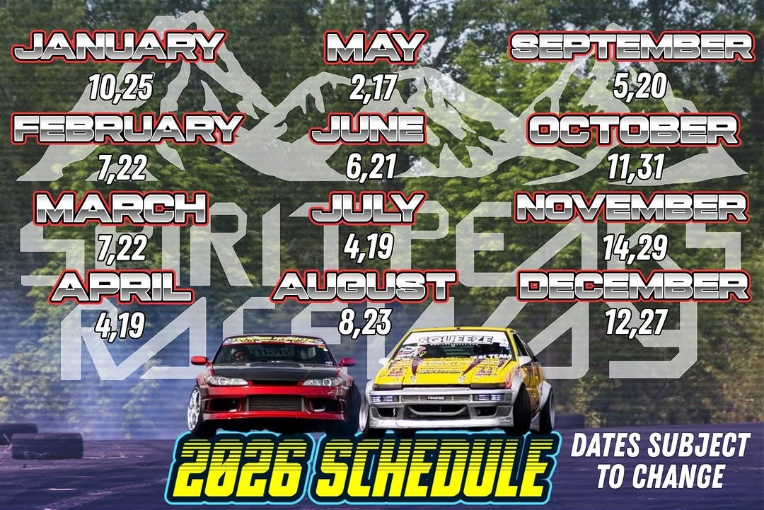 Spirit Peaks Raceway 2026 Season — JDM track day in International on Saturday 10 January 2026