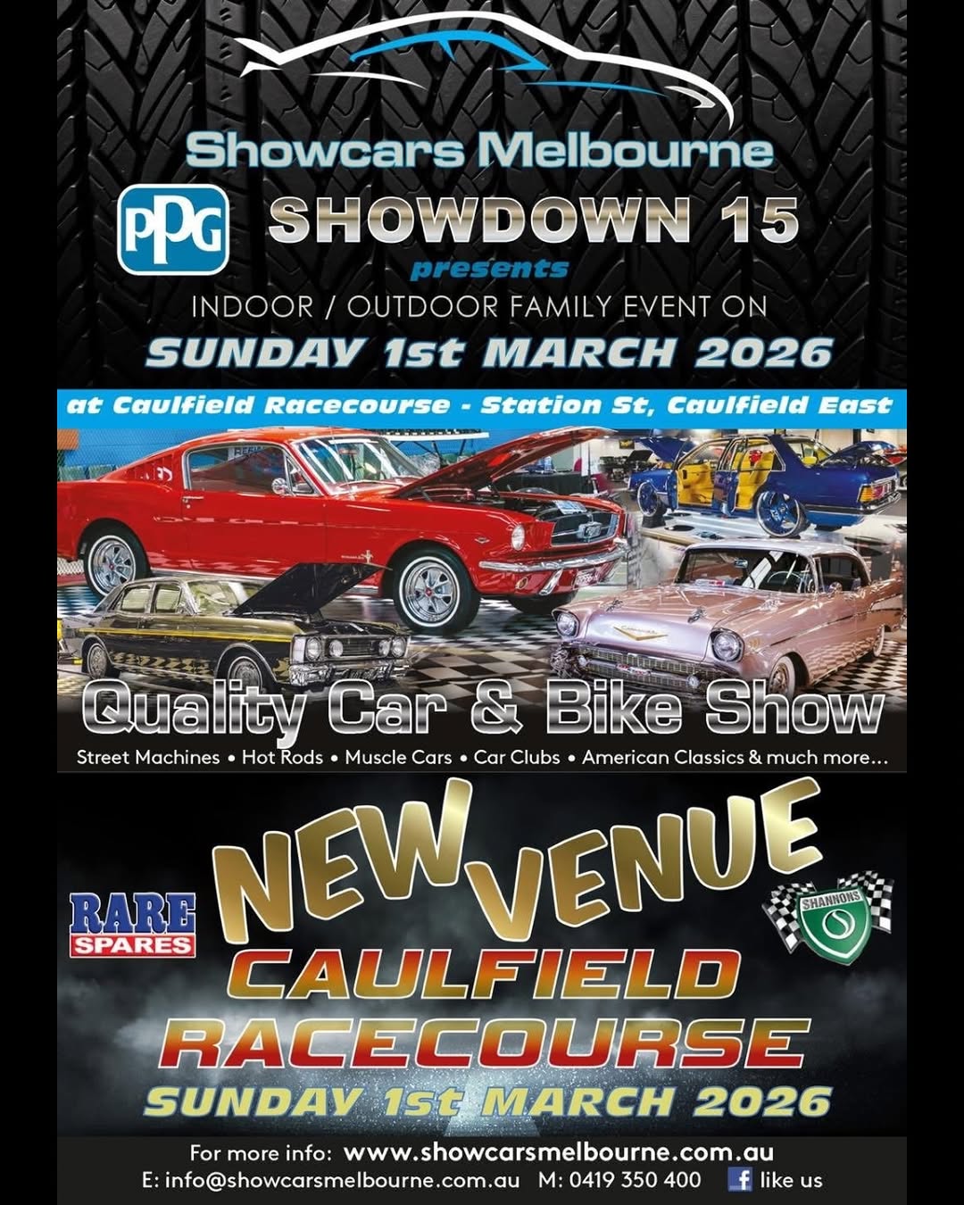 Showdown 15 — Classic/Muscle car meet in Melbourne, VIC on Sunday 1 March 2026