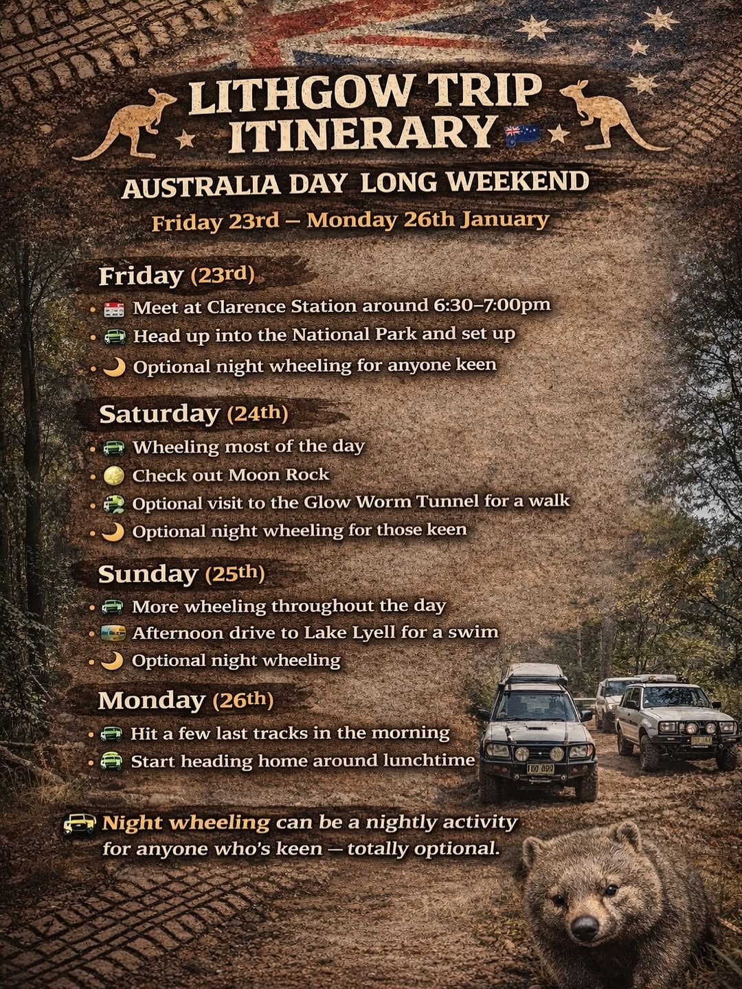Lithgow Trip — 4x4 car meet in Sydney, NSW on Friday 23 January 2026