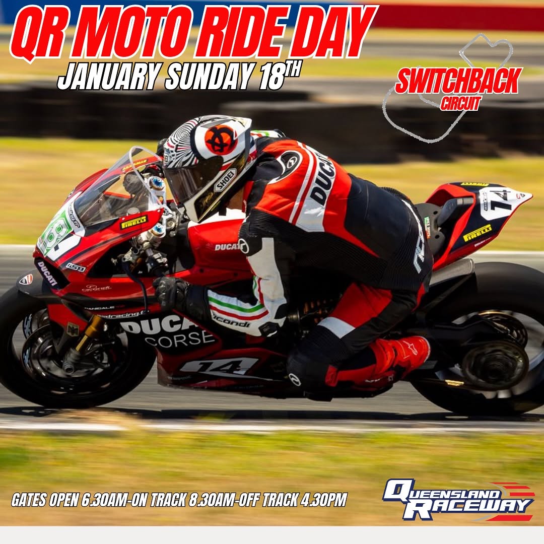 QR Moto Ride Day — track day in Brisbane, QLD on Sunday 18 January 2026
