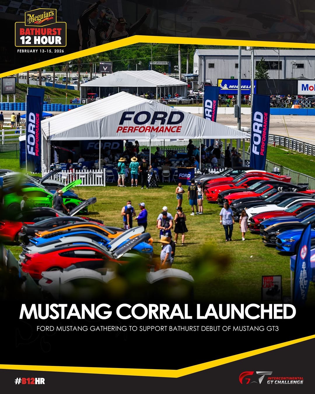Mustang Corral at the Bathurst 12 Hour — Muscle car meet in Bathurst, NSW on Friday 13 February 2026