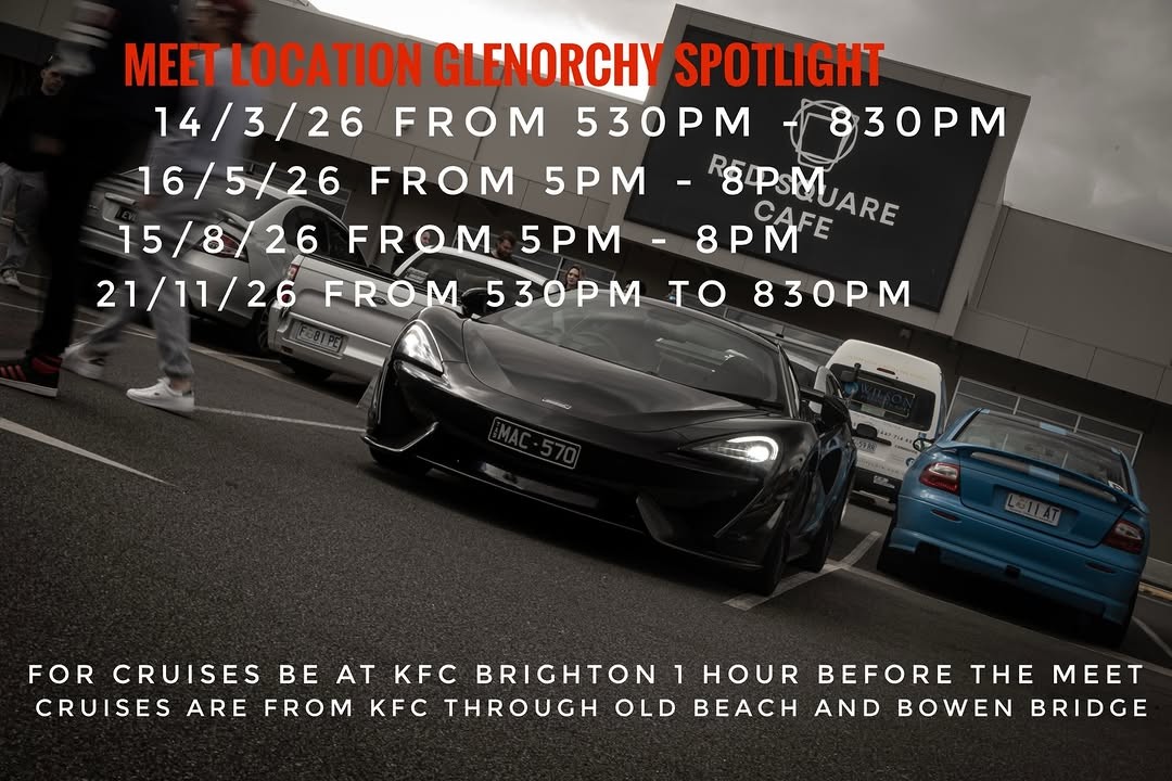 Glenorchy Spotlight — car meet in Hobart, TAS on Saturday 14 March 2026