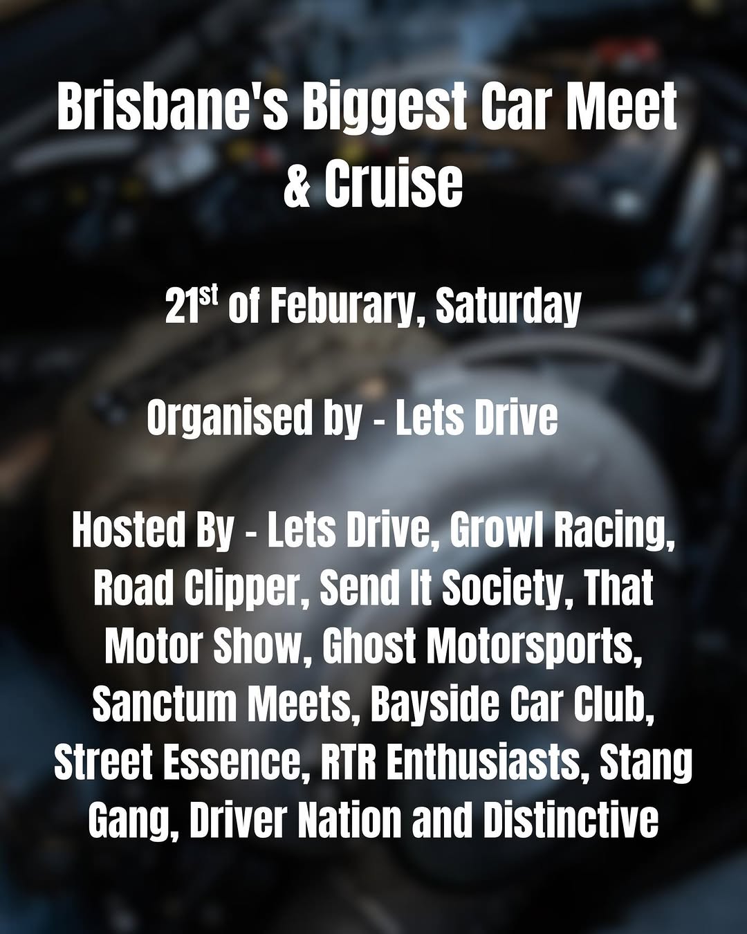 Brisbane's Biggest Car Meet & Cruise — car meet in Gold Coast, QLD on Saturday 21 February 2026