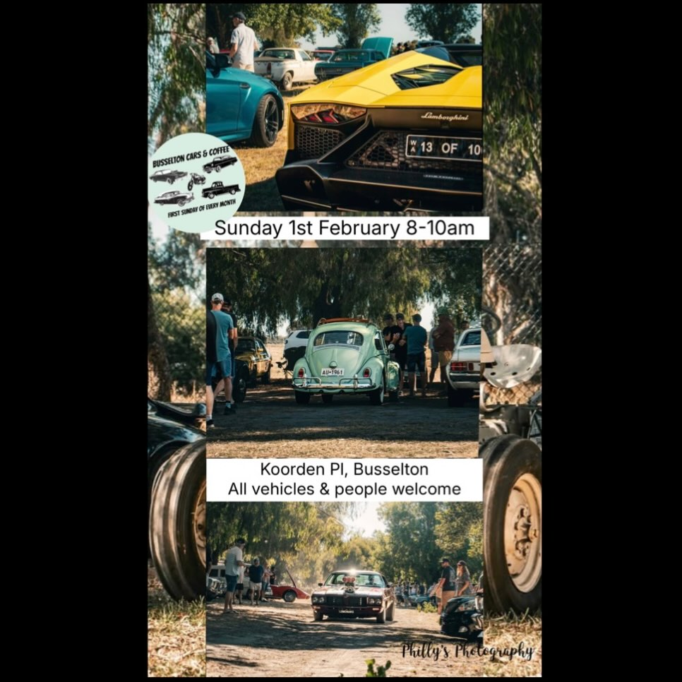 Busselton Cars & Coffee — car meet in Perth, WA on Sunday 1 February 2026