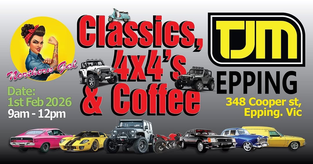 Classics, 4x4's & Coffee — 4x4/Classic car meet in Melbourne, VIC on Sunday 1 February 2026