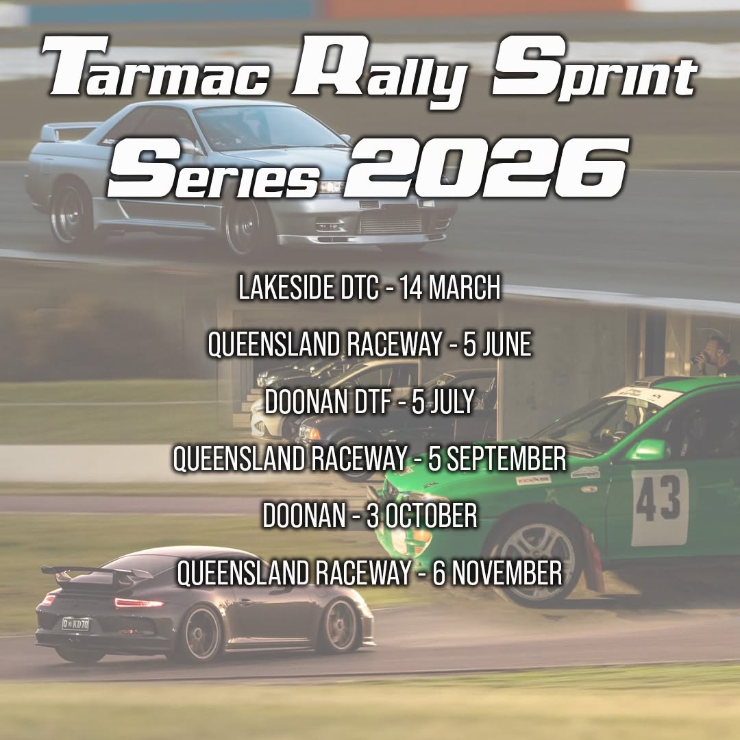 Tarmac Rally Sprint Series 2026 — track day in Brisbane, QLD on Saturday 14 March 2026