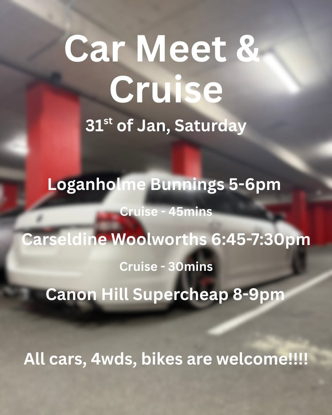 Car Meet & Cruise — car meet in Brisbane, QLD on Saturday 31 January 2026