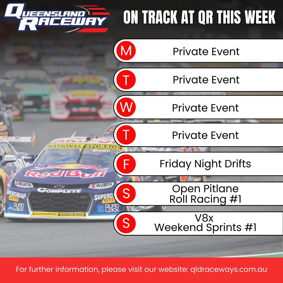 On Track at QR This Week — track day in Brisbane, QLD on Saturday 24 January 2026