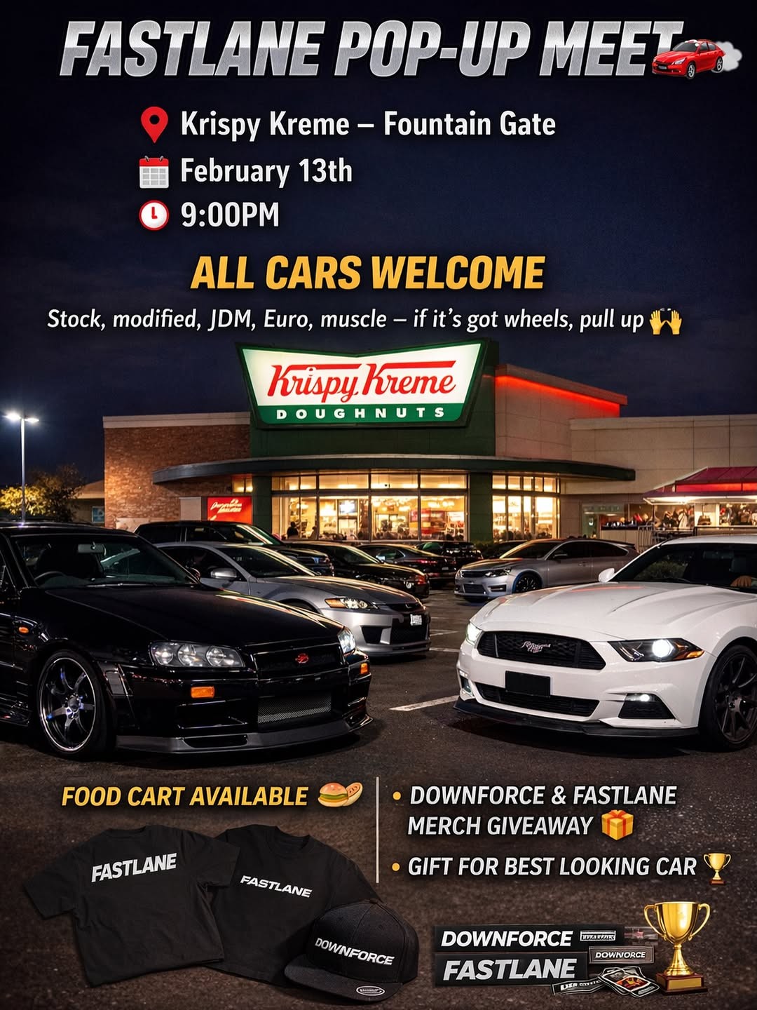 Fastlane Pop-Up Meet — JDM/Euro car meet in Melbourne, VIC on Friday 13 February 2026