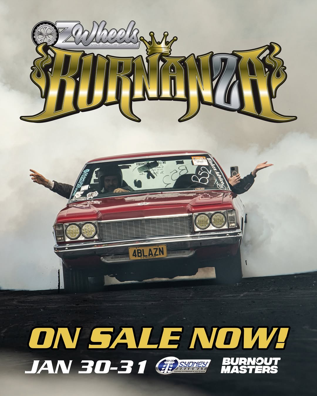 OzWheels Burnanza — spectator event in Sydney, NSW on Friday 30 January 2026