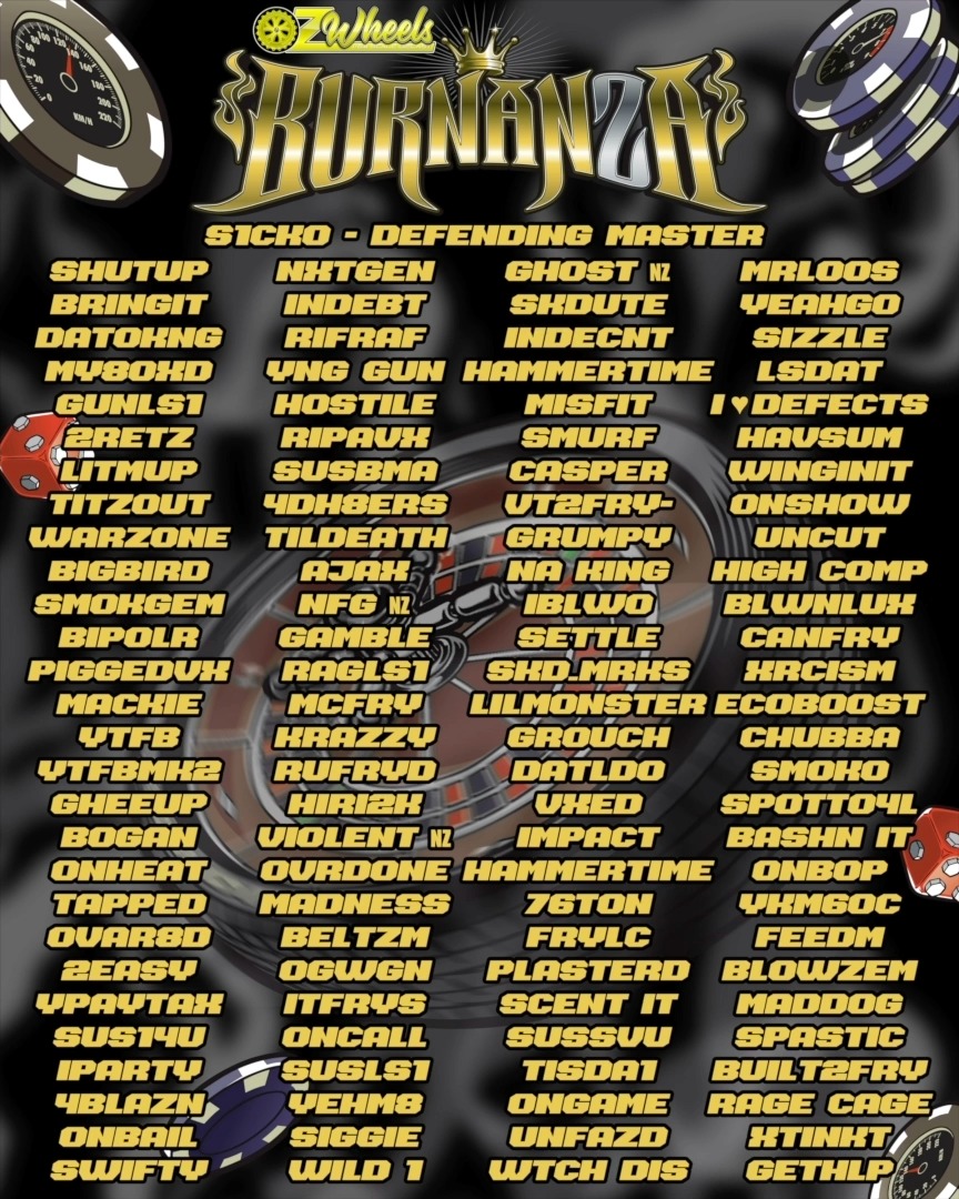 OzWheels BURNANZA — spectator event in Sydney, NSW on Friday 30 January 2026